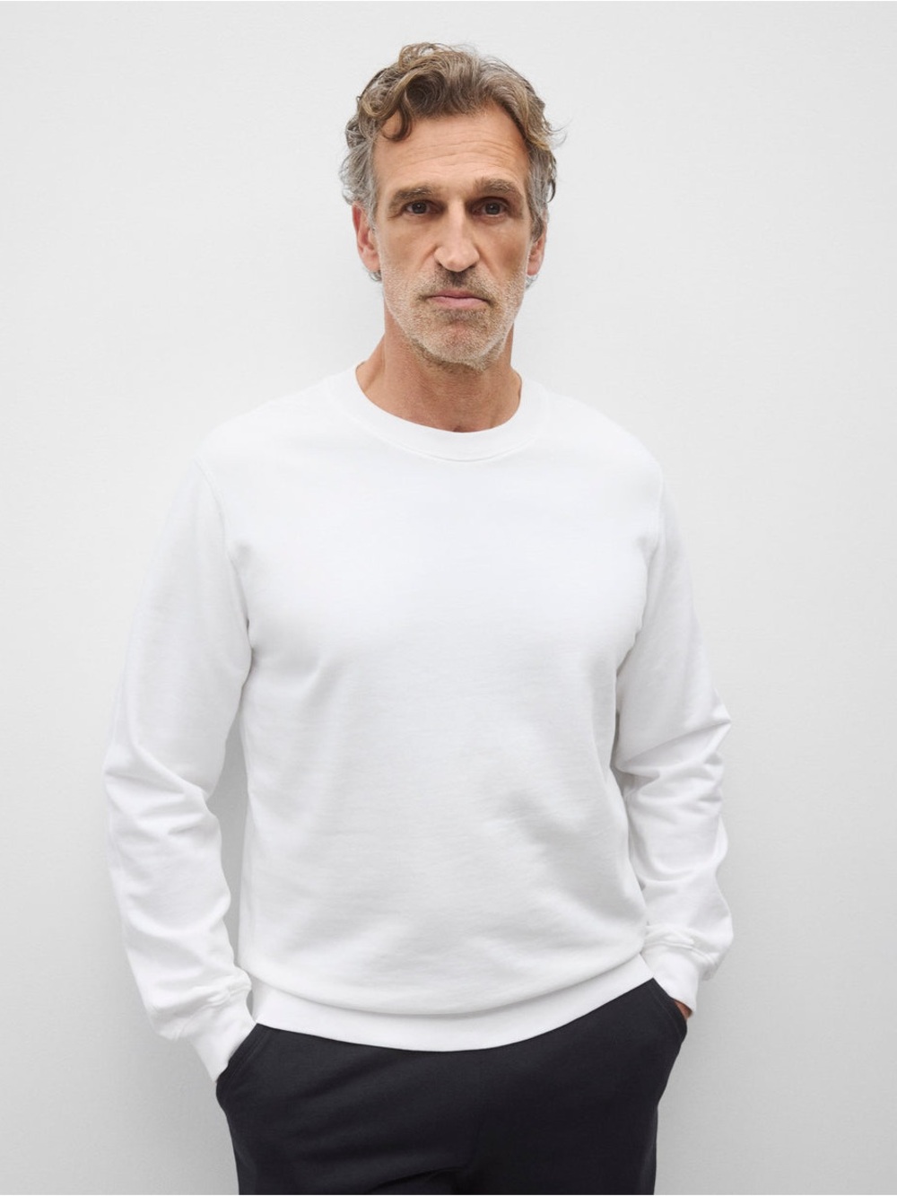 Reigning champ Classic Crewneck Men's Sweater - White